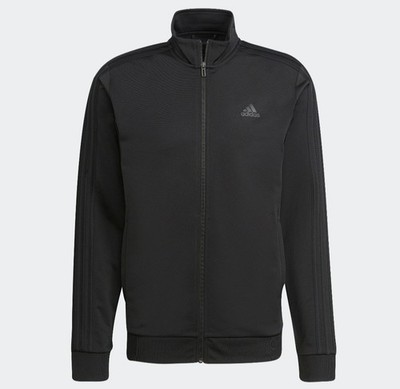 Adidas Men's Black Warm-Up 3-Stripes Track Jacket (Large)