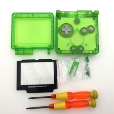 NEW Clear Green Shell Housing Case Cover For Nintendo Gameboy Advance SP GBA SP