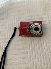 Red Polaroid T1037 10 MP Digital Camera tested No Charger Parts Or Repair