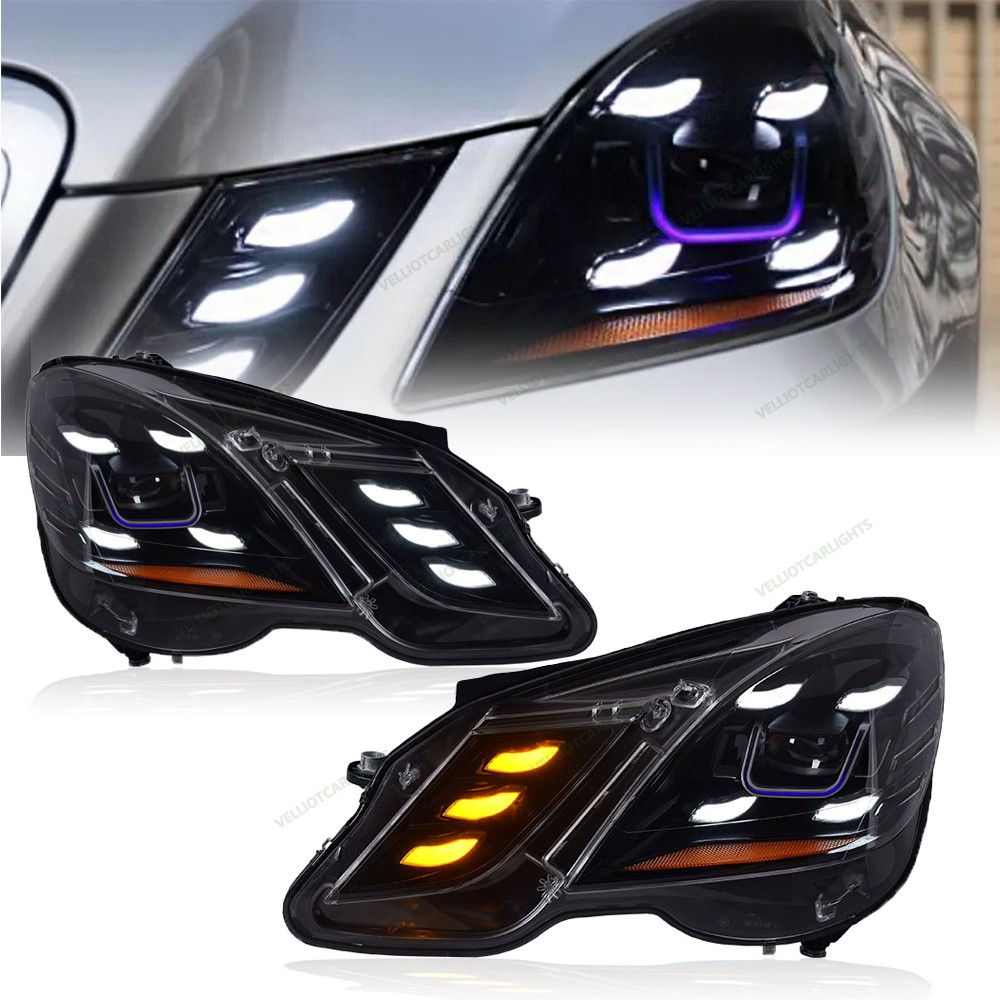 LED Projector Headlights For Mercedes Benz E Class W212 2010-2013 Xenon Upgrade