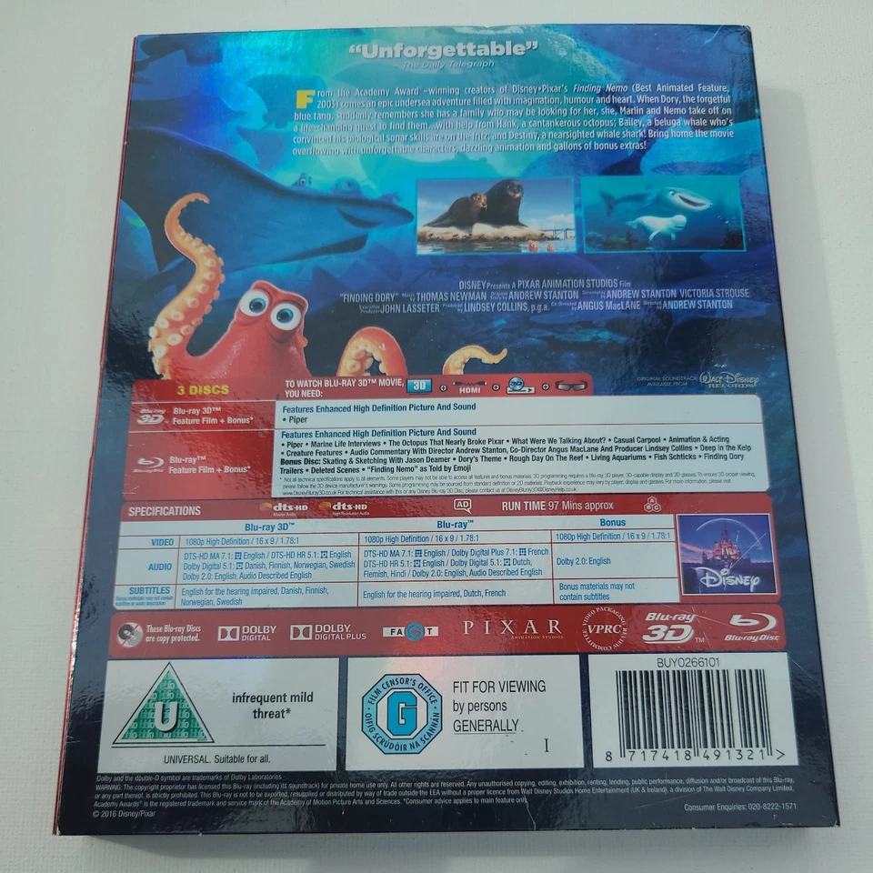Finding Dory (3D Blu-Ray)  - Image 2 of 2