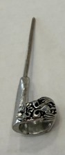 Antique Reproduction Celtic Knot Trolley Needle Laying Tool - Silver Tone Metal