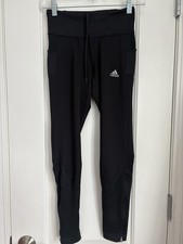 Adidas Women  s Running Leggings Aeroready Black With Pockets - Size XS