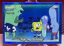 2025 Topps Chrome SpongeBob Blue Refractor Pop The Bubble #103/150