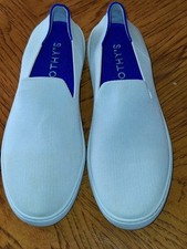 Rothy's Flats Womens Size 8 White Original Sneaker Preppy Comfort Walking Shoes