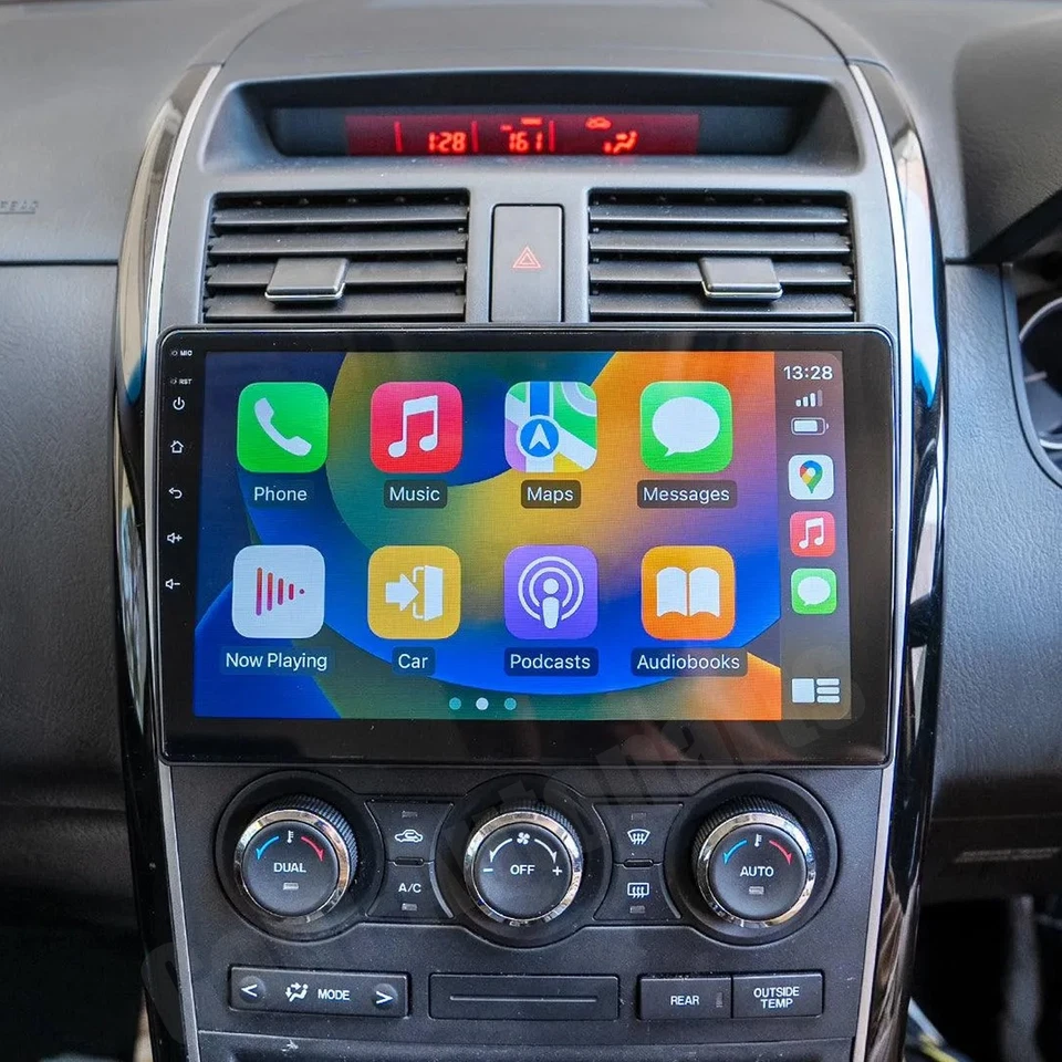 Radio estéreo para automóvil Android 13 Apple CarPlay GPS navegación WIFI para Mazda CX-9 2007-2015 Foto 2 de 4