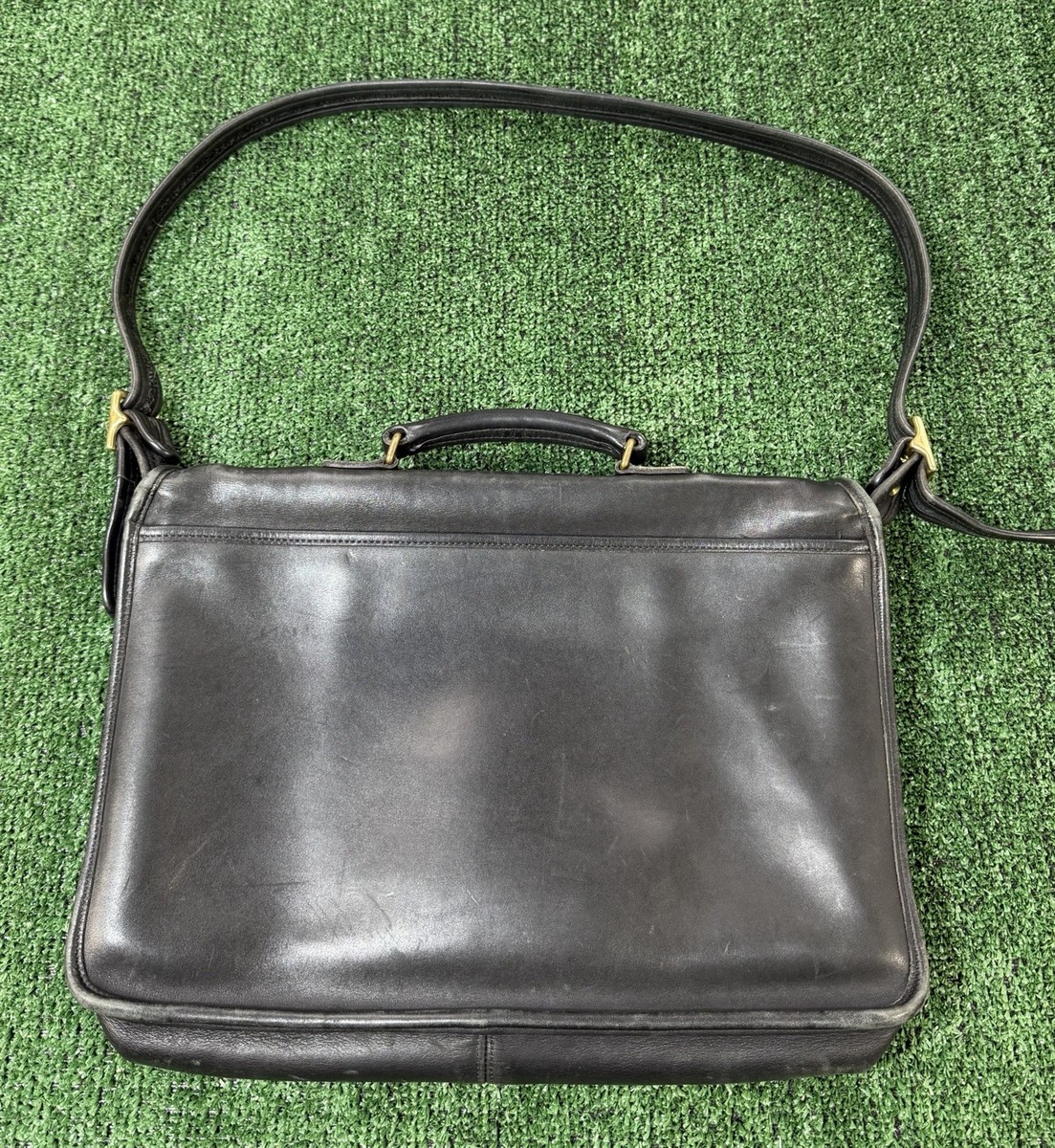 Vintage Coach Old Business Bag Messenger Shoulder Briefcase