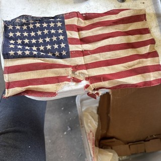 48 star flag vintage 5 Inches By 9 Inches. Damaged