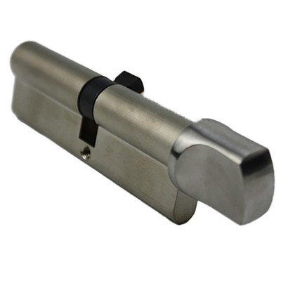 Hoppe 50.5/55.5 106mm Euro Profile Cylinder SS Small Thumbturn 90Â°