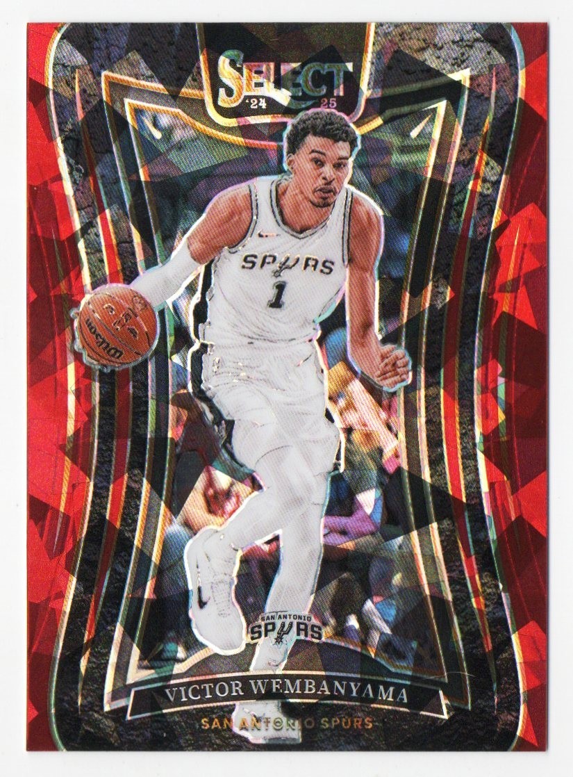2024-25 Select Victor Wembanyama #309 Mezzanine Red Cracked Ice SP Spurs