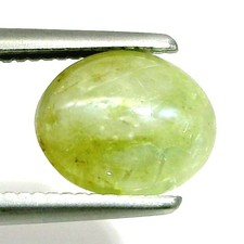 2.15Ct UNHEATED NATURAL OLIVE GREEN CHRYSOBERYL CAT'S EYE FROM SRILANKA
