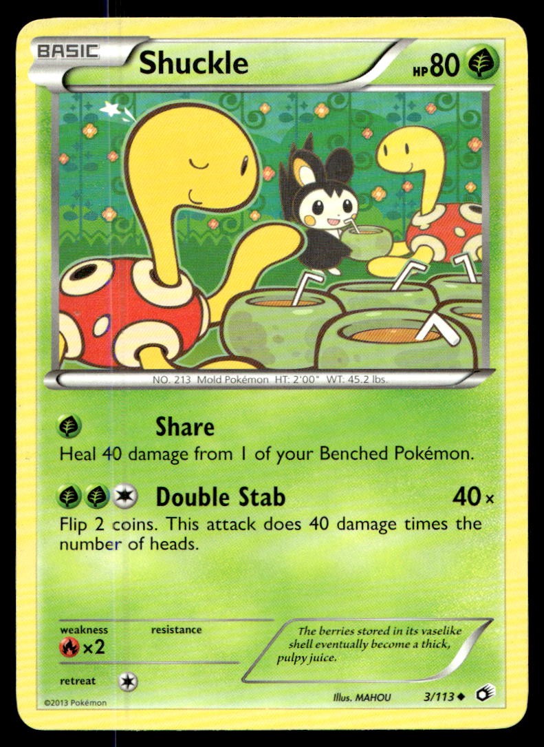 Shuckle Legendary Treasures Uncommon 3/113 2013 Pokemon TCG