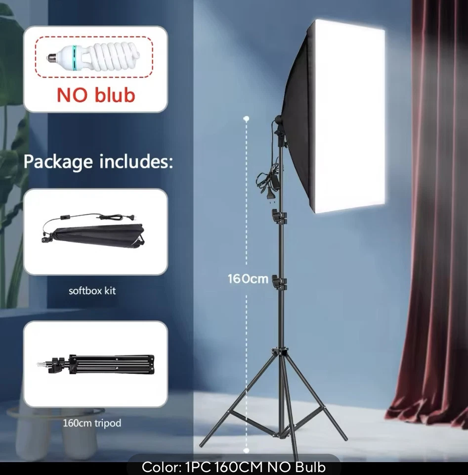 Professional Softbox Photography Lighting Kit W/ Tripod Stand for Studio & Video - Image 2 of 4