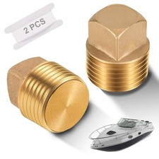 Boat Drain Plugs, 2PCS Solid Brass Boat Plug, Premium 1/2 Inch Npt Threaded Tran