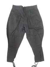 Vintage France Black Cotton Jodhpurs Pants W/ String Deadstock, Size W32