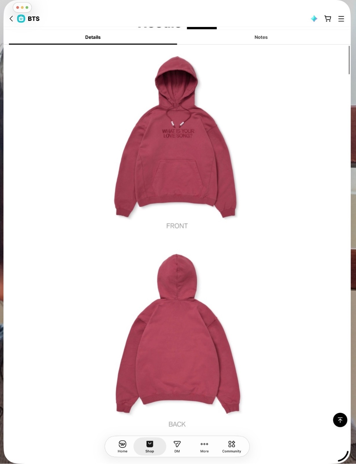 BTS what is your love song Red hoodie Large