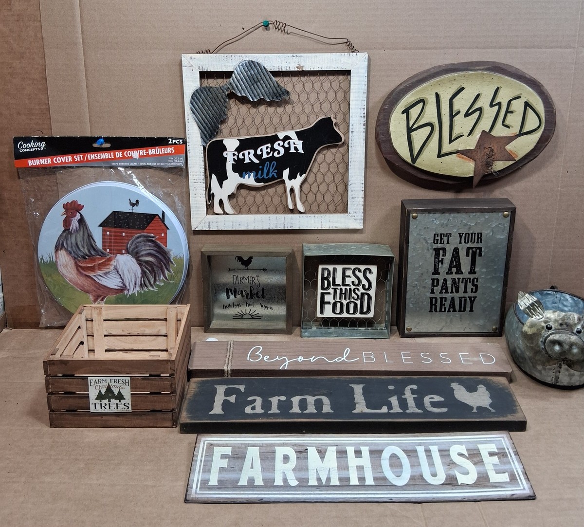 Vintage Country Farmhouse Kitchen Home Decor Set View 3