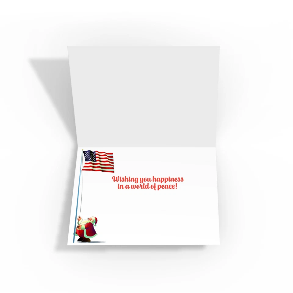 Tarjetas de Navidad militares de Papá Noel, paquete de 12 con sobres, A6 6,25" x 4,5" Foto 2 de 4