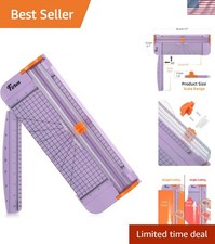 Purple A4 Paper Cutter, 12 Inch Titanium Straight Paper Trimmer with Side Rul...