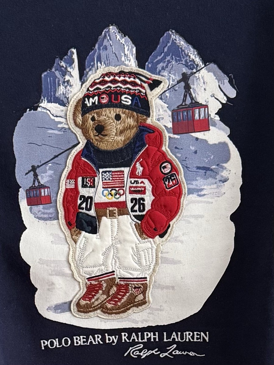 NWT POLO RALPH LAUREN Men's 2026 Olympic Team USA Navy Polo Bear