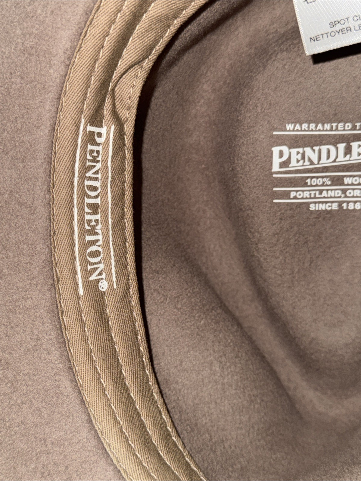 Pendleton Outback 100% Wool Fedora Hat Mens M Lea… - image 10