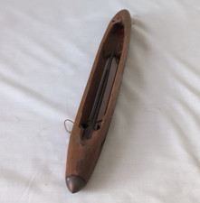 Brown Wooden Weaving Shuttle Loom Boat Shuttle with Metal Ends