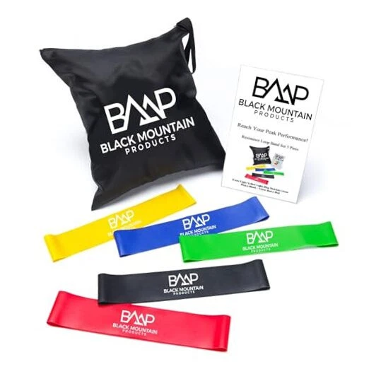 Loop Resistance Exercise Bands with Carrying Case (Set of 5), 9 inch