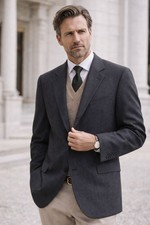 HUGO BOSS Einstein Sigma 40S Gray VIRGIN WOOL Sport Coat Blazer Jacket USA MADE