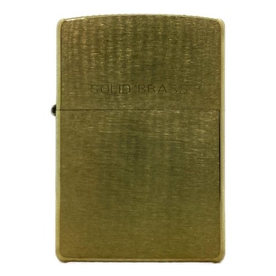 Vintage Zippo 1997 Plain Brushed Brass Finish Oil Lighter