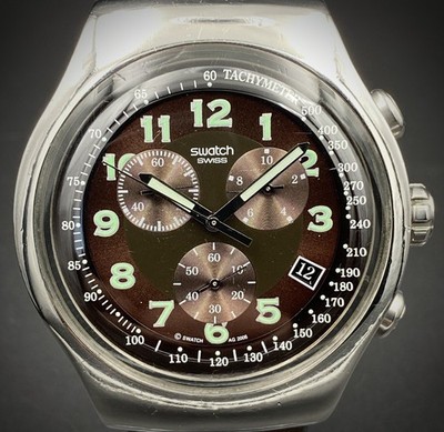   SWATCH Irony Chrono YOS413 Your Turn 2007 Vintage 47 mm Swiss BIG Watch