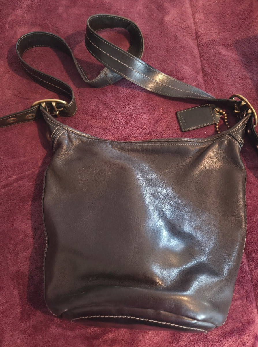 Vintage COACH L0769-11422 Bleeker Black Leather Bucket Duffle  display picture 1