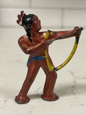BARCLAY VINTAGE LEAD FIGURE - POD-FOOTED INDIAN - BOW  ARROW  Arrow Damage  