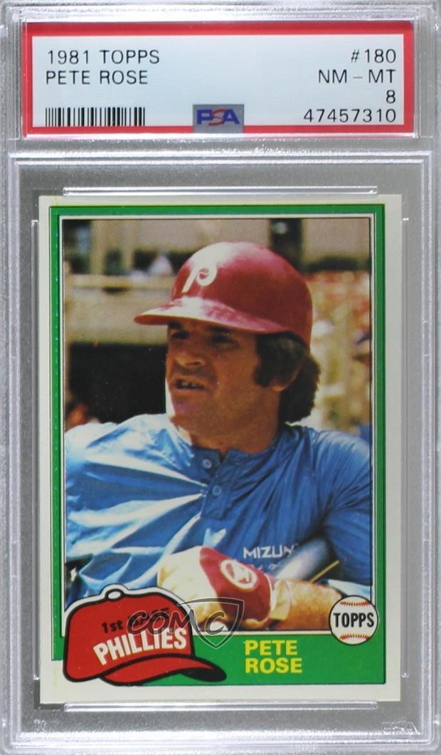 1981 Topps Pete Rose #180 PSA 8 0d3i