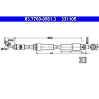 ATE 83.7769-0561.3 Bremsschlauch