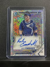 2021 Bowman Chrome Kale Emshoff #CPA-KE Prospect Auto Speckle Refractor #/299