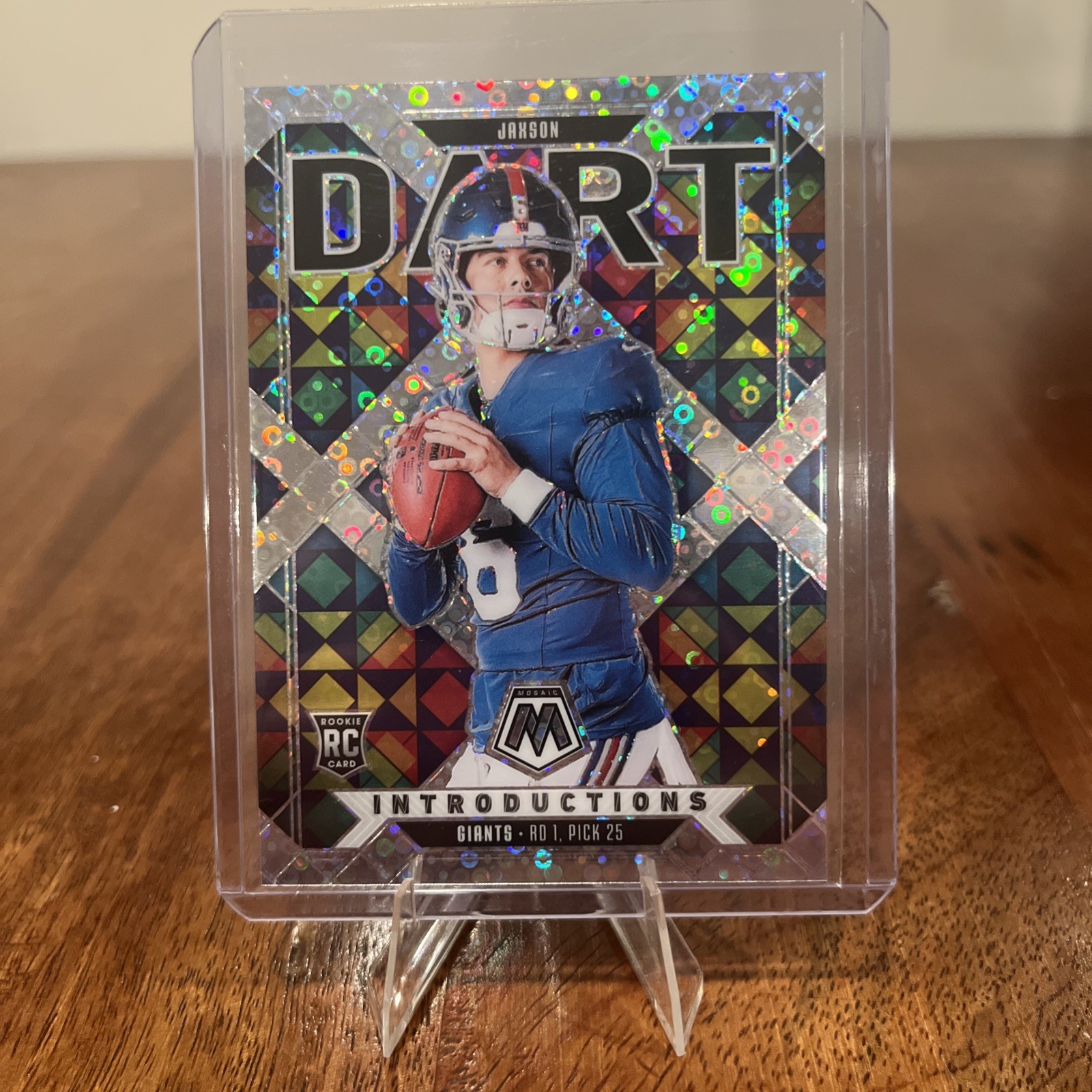 JAXSON DART 2025 Mosaic Introductions #2 RC No Huddle Disco Prizm NY Giants 