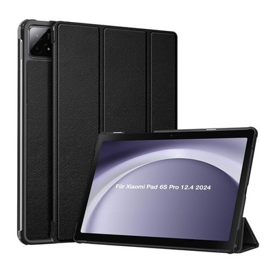 Tablet Schutzhülle für Xiaomi Pad 6S Pro 12.4 2024 Klapphülle Cover Case Schwarz
