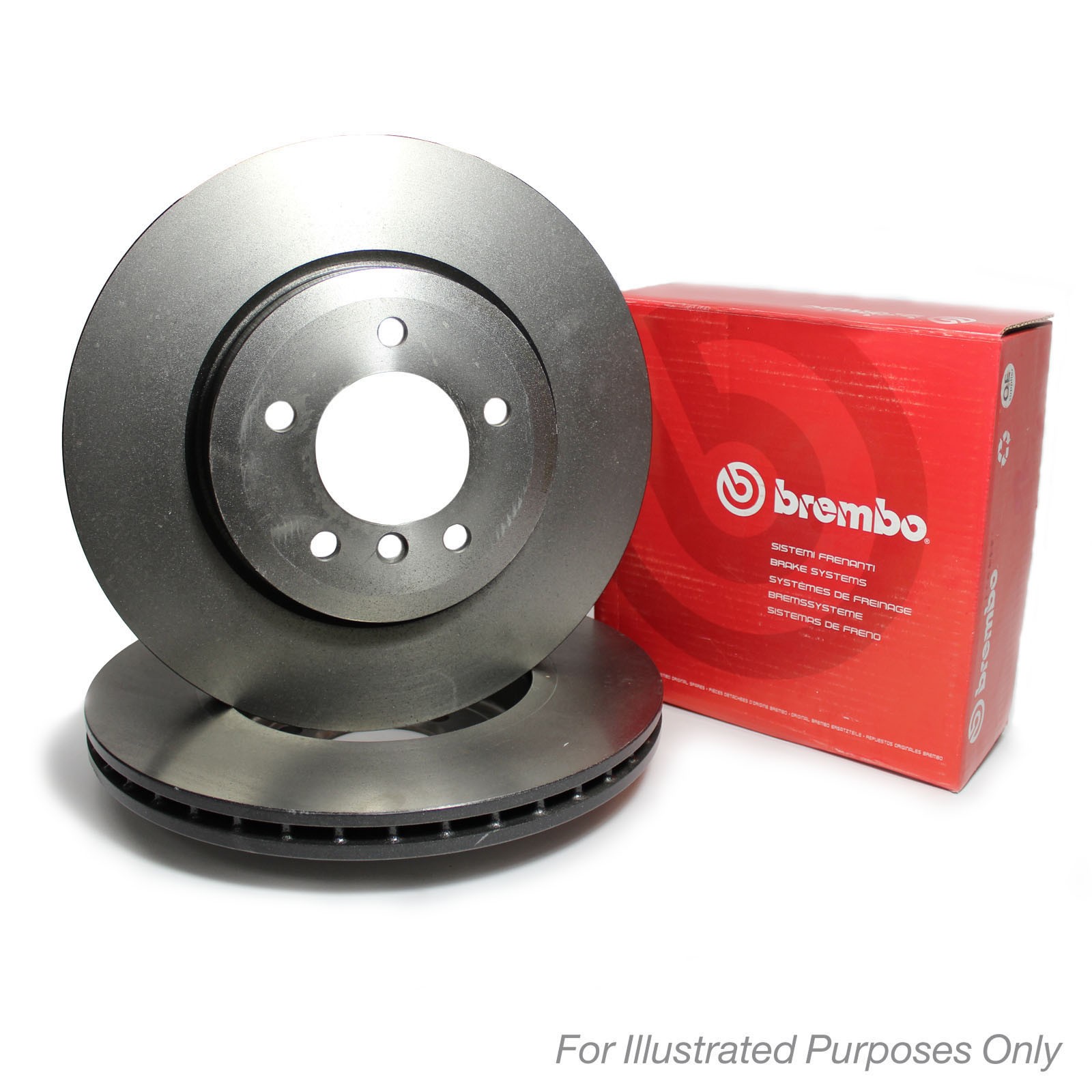 2x Brake Discs Pair Front Vented 302mm 09.C003.11 Brembo Prime 52060137AB