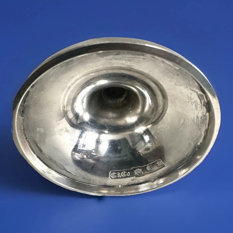 Cáliz de plata de exportación china Qing tardía Cum Wo & Co. (Cantón/Hong Kong) marca Foto 4 de 4