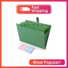 SKYDUE Expanding File Folder, Accordion File Organizer with 8 Pockets, Expandabl