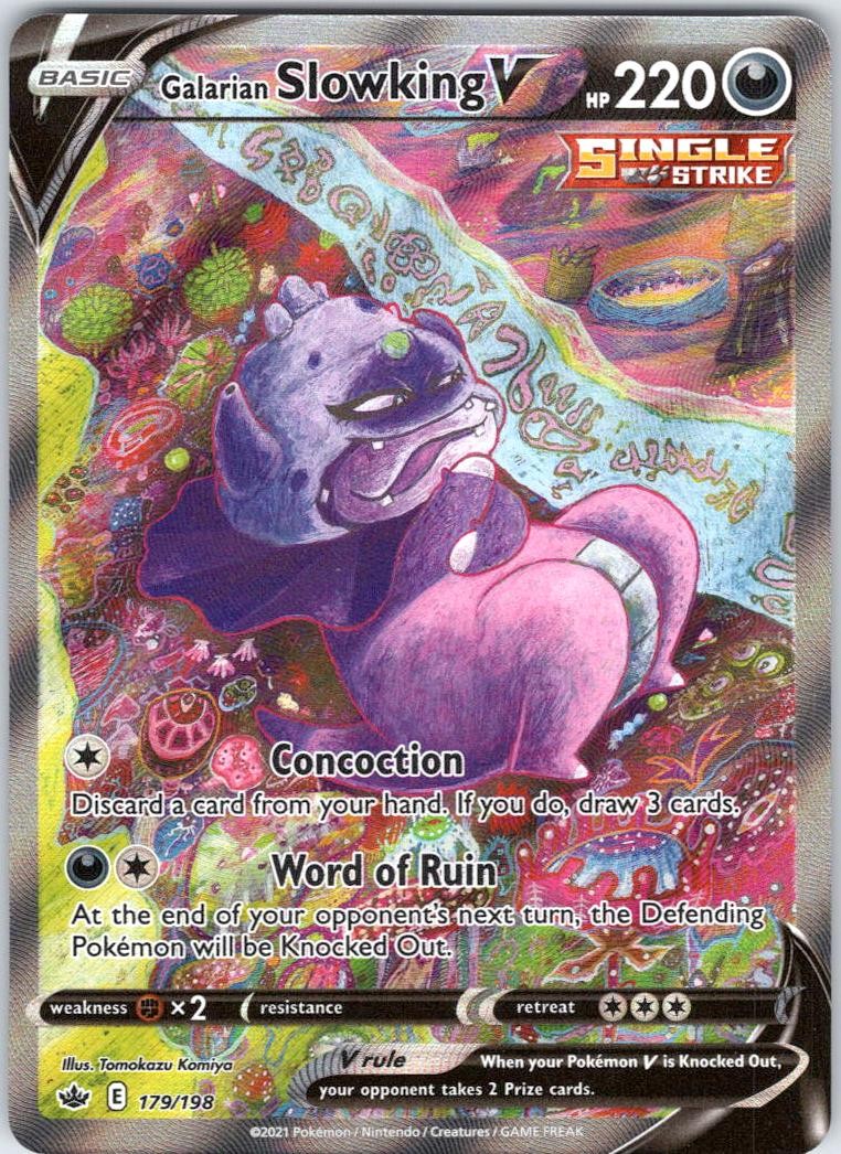 GALARIAN SLOWKING V 179/198 CHILLING REIGN POKEMON NM/M