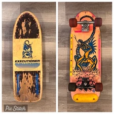 Vintage Red Line Skateboard NASH Executioner Dragon with XR-2 Trucks Neon Parts