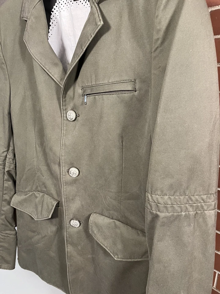 House Of Howe Men’s Graphic Print Cotton Camo Green Jacket Blazer Size 40 - Image 2 of 4