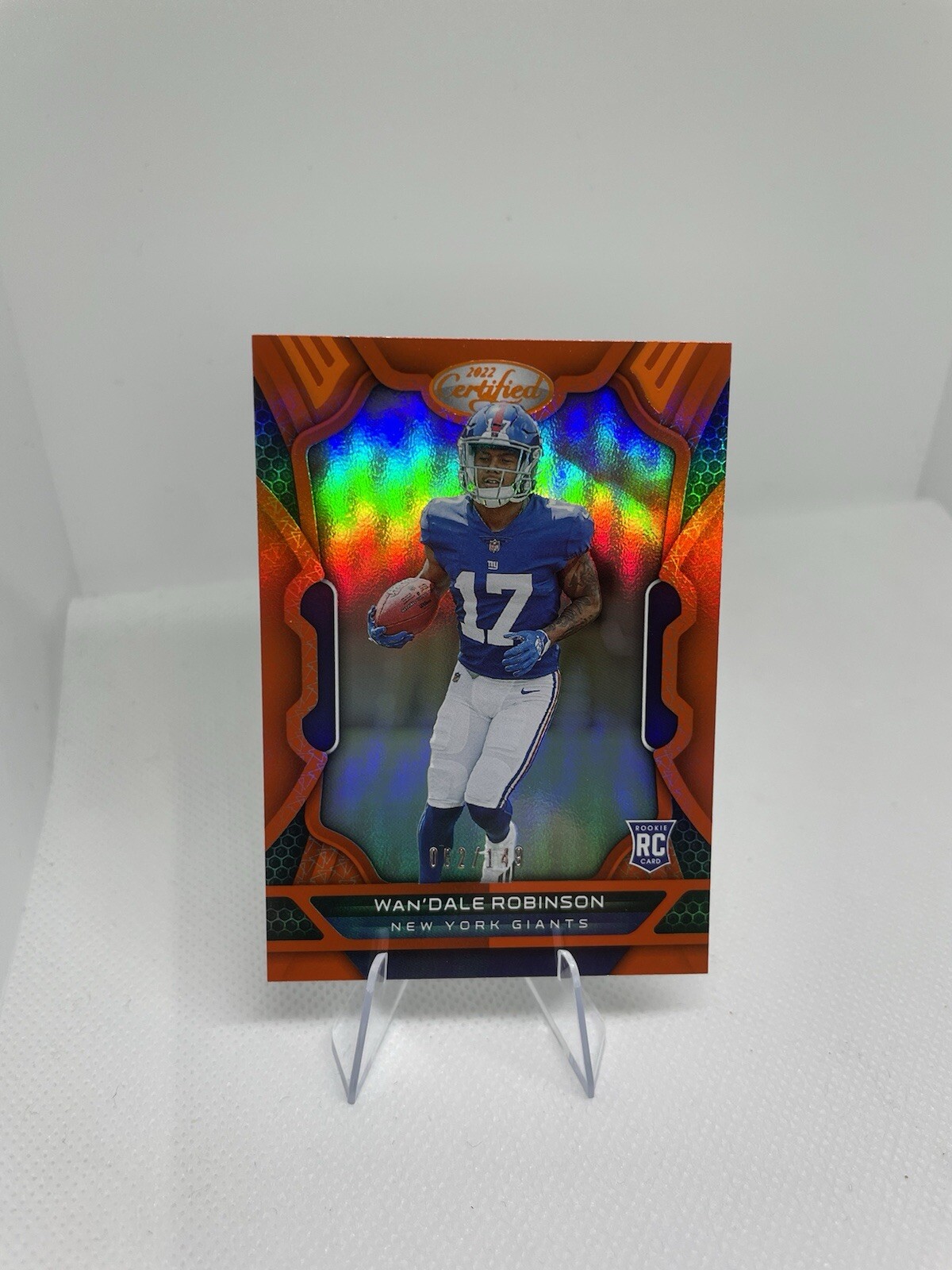 2022 Certified Rookies Mirror Orange /149 Wan'Dale Robinson #137 Rookie RC SP