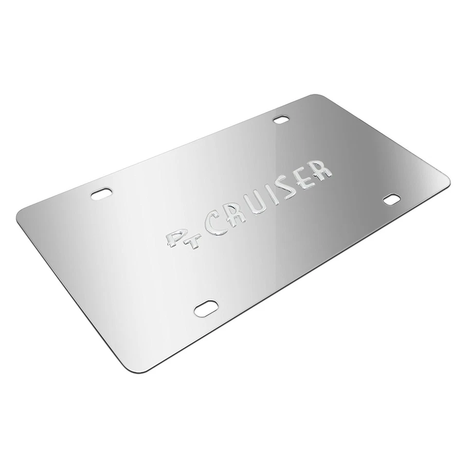 Insignia con nombre Chrysler PT Cruiser en matrícula cromada pulida Foto 2 de 2