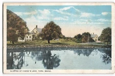 Postcard Glimpse of Chase's Lake, York, Maine Unposted VTG VPC02.