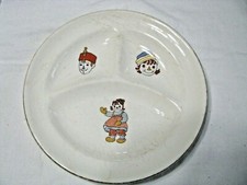 Vintage Child's Raggedy Ann Andy Ware Divided Plate-by Crooksville-1941