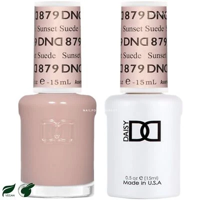 DND Duo Gel & Nail Polish Set - Sheer Collection - Sunset Suede 879 - 2 x 15ml