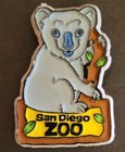 San Diego Zoo Koala Panda Souvenir Plastic Lapel Pin Vintage Brooch 1.5" x 2" — photo 1