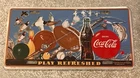 Vtg. Coca Cola Metal Sports License Plate 1994 Sealed Coca-Cola Collectible